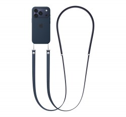 iPhone_17_Pro_Deep_Blue_Midnight_Silicone_Case_with_MagSafe_Blue_Crossbody_Strap_Pure_Back_Screen_USEN