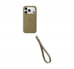 iPhone_18_Pro_Silver_Olive_Silicone_Case_with_MagSafe_Olive_Wrist_Strap_Pure_Back_Screen__USEN